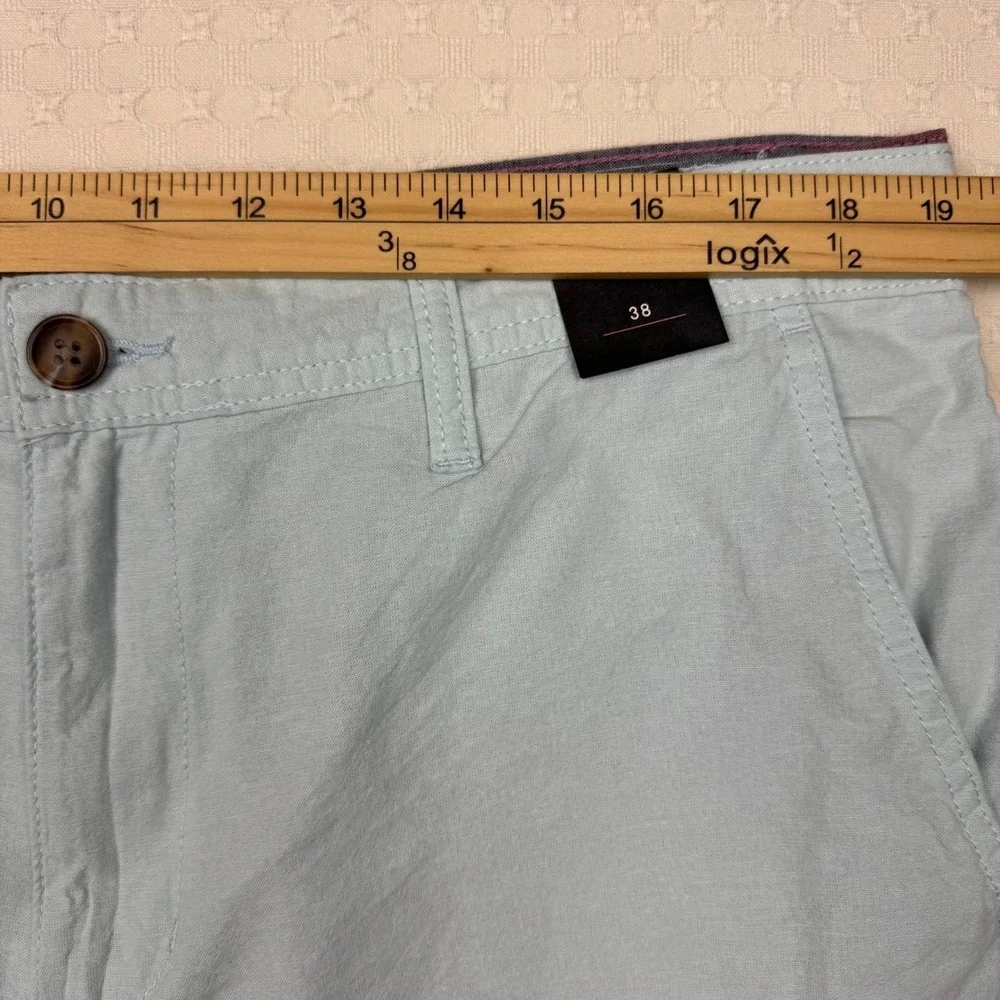 14th & Union Chino Shorts Lot of 2 Slim Fit Men 38 Blue & Red Oxblood Cotton NWT